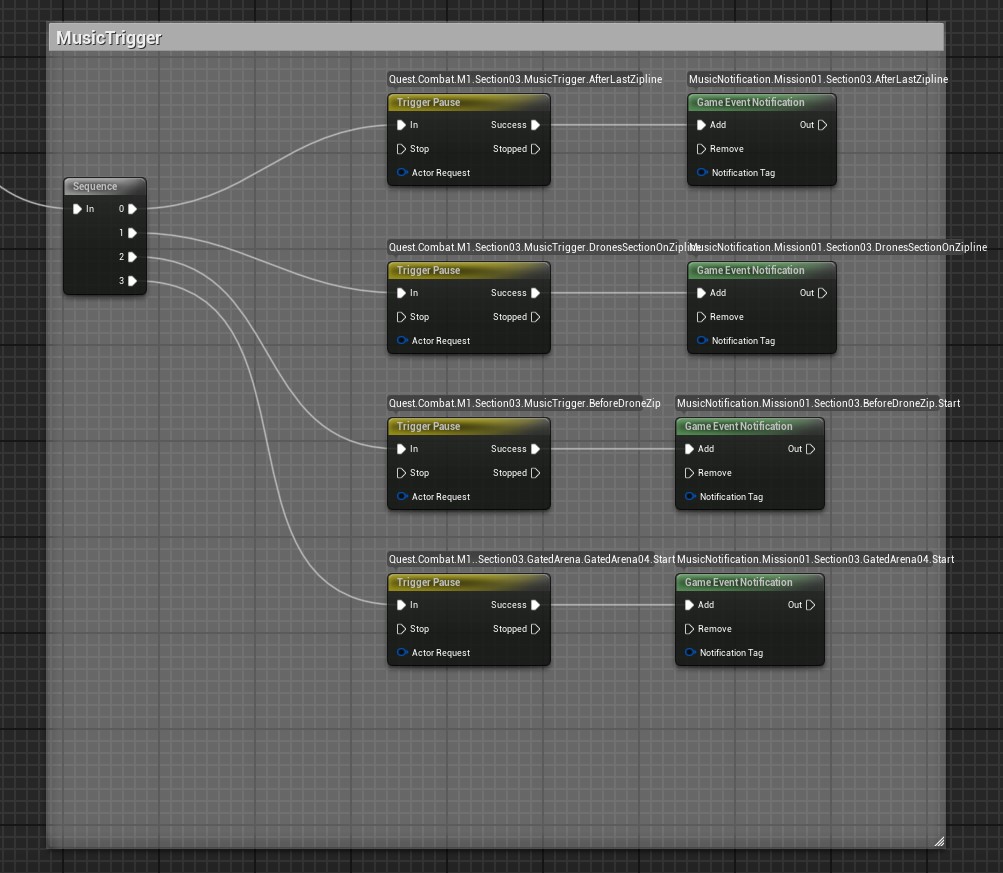 Unreal Engine portal tag example for music trigger setup