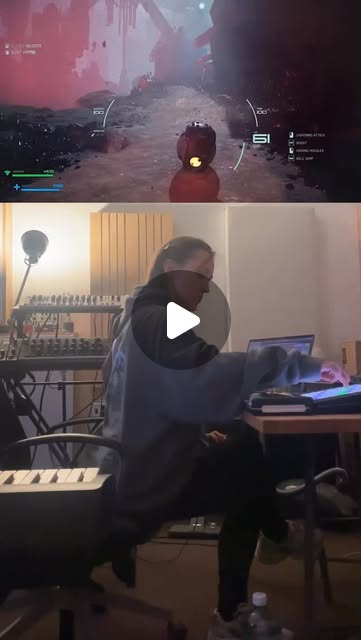 Instagram preview of Wioleta Wnorowska recording combat music in the studio